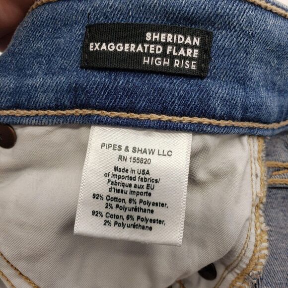 Veronica Beard Flare Jeans Womens 24 Blue Sheridan Exaggerated Flare High Rise - Picture 6 of 12